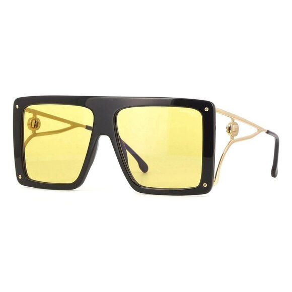 New CARRERA Black Square CA UNICA/SE 71CHW Sunglasses Women - Picture 1 of 4